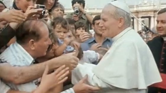 Ahead of the Pope's visit to Ireland, Derek Davis pays a visit to the Vatican to see Pope John Paul II meet his followers.
