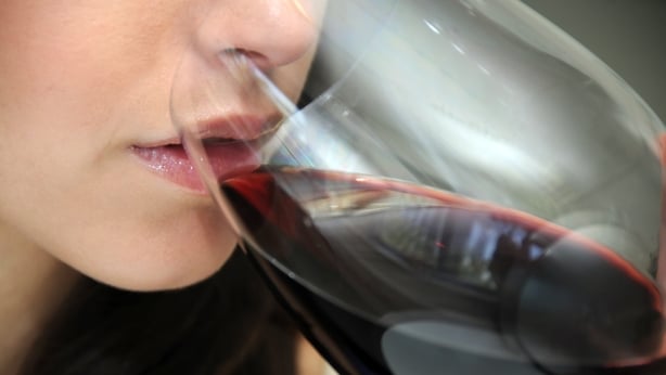 woman drinking wine