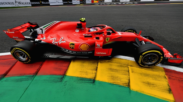 Kimi Raikkonen set the best time in the Belgian practice