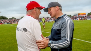 Mickey Harte (l) and Jim Gavin will pit their sides against each other next Sunday