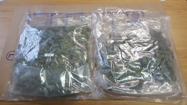 The cannabis herb was found during a search in Miltown Malbay on Sunday