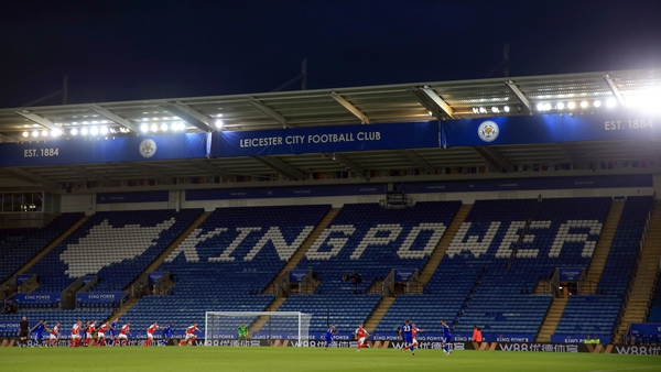 Empty seats at the King Power Stadium for Leicester City v Fleetwood Town on Tuesday night