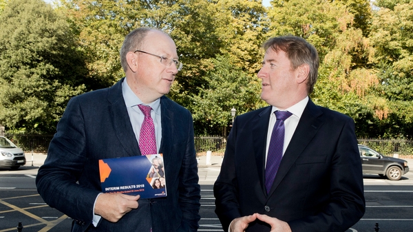 Chief Executive Jeremy Masding said the lender has made significant progress in reducing the level of NPLs. Pictured here with Eamonn Crowley, CFO Permanent TSB