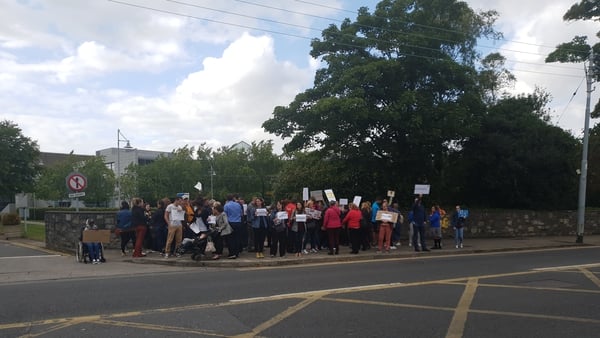 Over 100 people protested outside RTÉ sites in Dublin and Cork last week