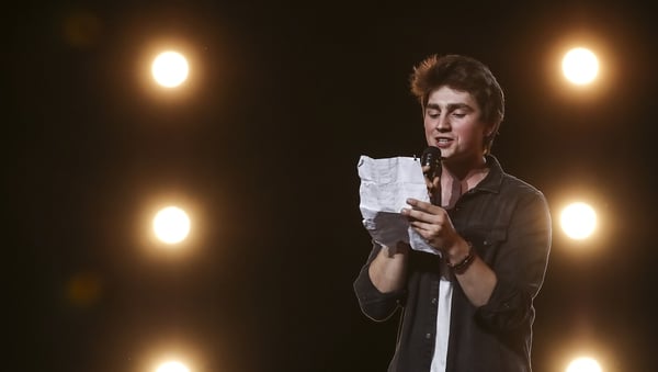 Brendan Murray on the X Factor stage