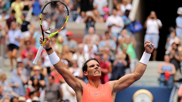 Rafael Nadal celebrates victory