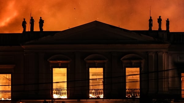 A fire at the museum. Photo: Buda Mendes/Getty Images