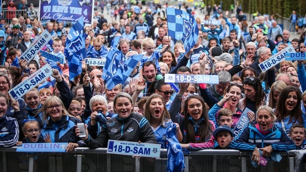 Thousands of Dublin supporters turned out to celebrate their side's victory