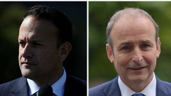 The poll suggests Fianna Fáil gained 3 points, closing the gap on Fine Gael