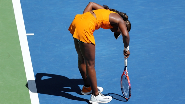 Sloane Stephens was unable to cope with the soaring temperatures in New York