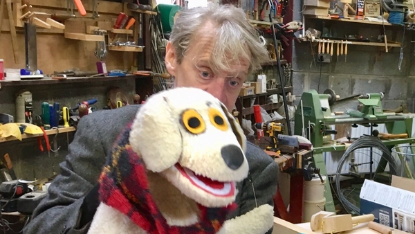 Liam Lambert (and Judge) in the workshop of the Lambert Puppet Theatre