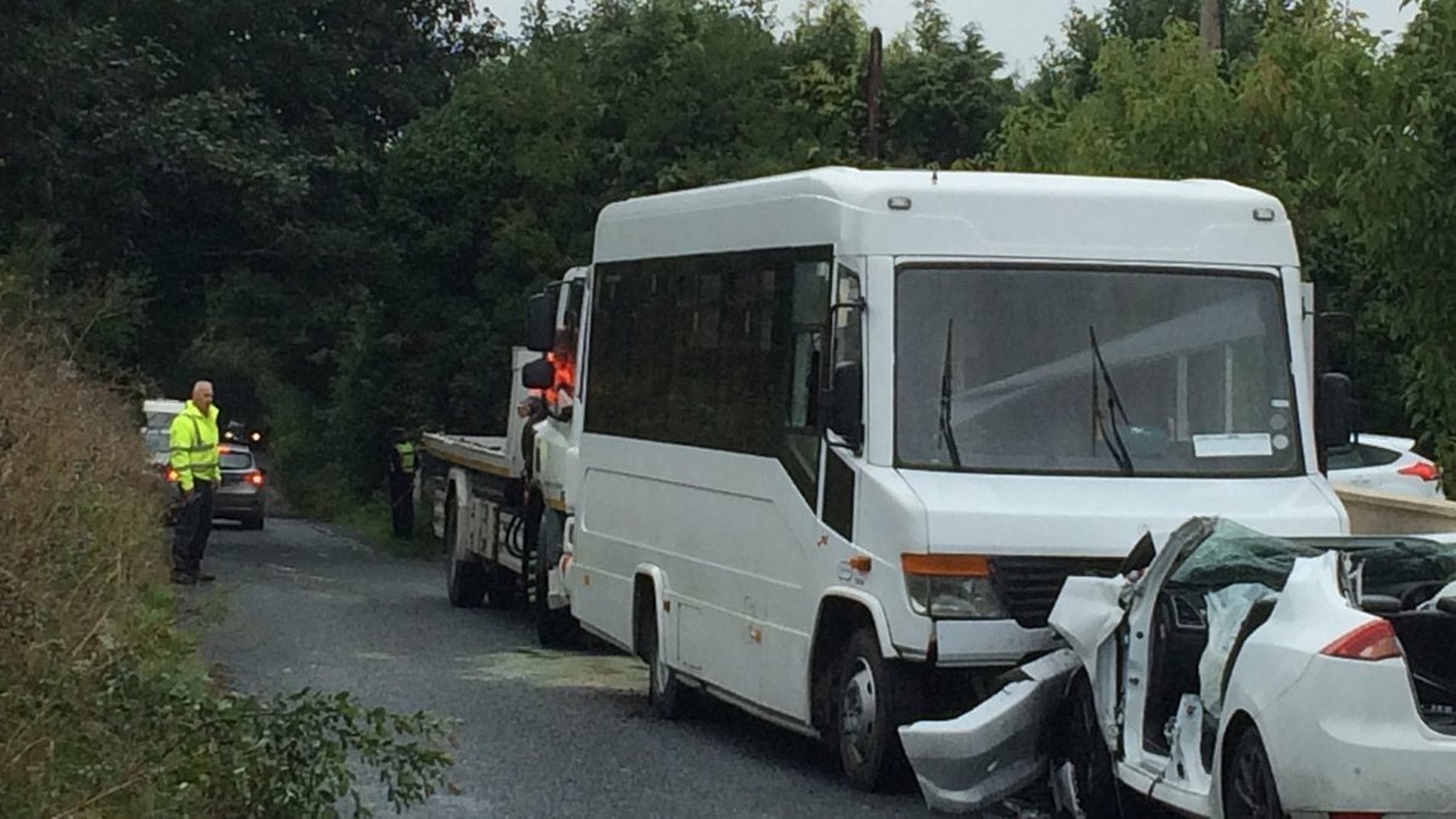 Schoolbus and car in road crash in Co Limerick