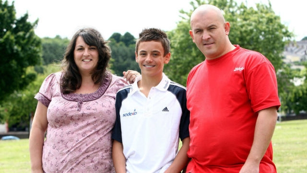 Tom Daley with his parents Rob and Debbie in 2008. (David DaviesPA Photos)
