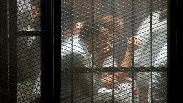 Detainees in courtroom