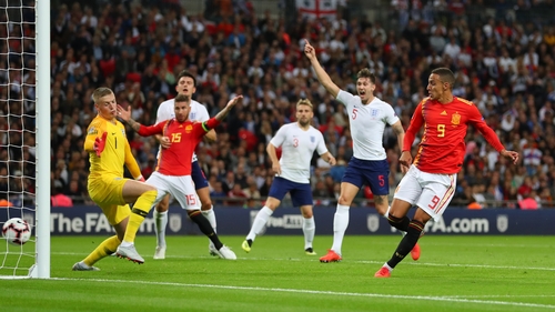 Rodrigo scores what proved to be the winning goal