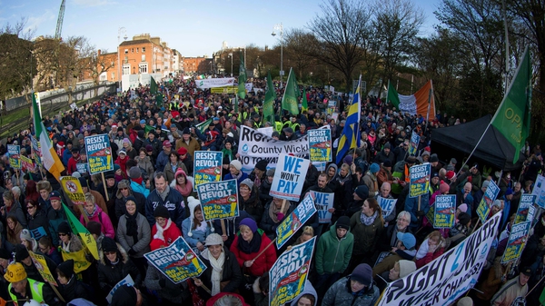 The introduction of domestic water charges led to huge demonstrations