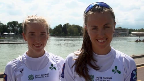 Aifric Keogh and Emily Hegarty helped their Women's Four crew to the semi-final