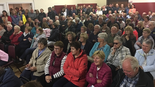 Up to 200 people filled the parish hall to voice their concern