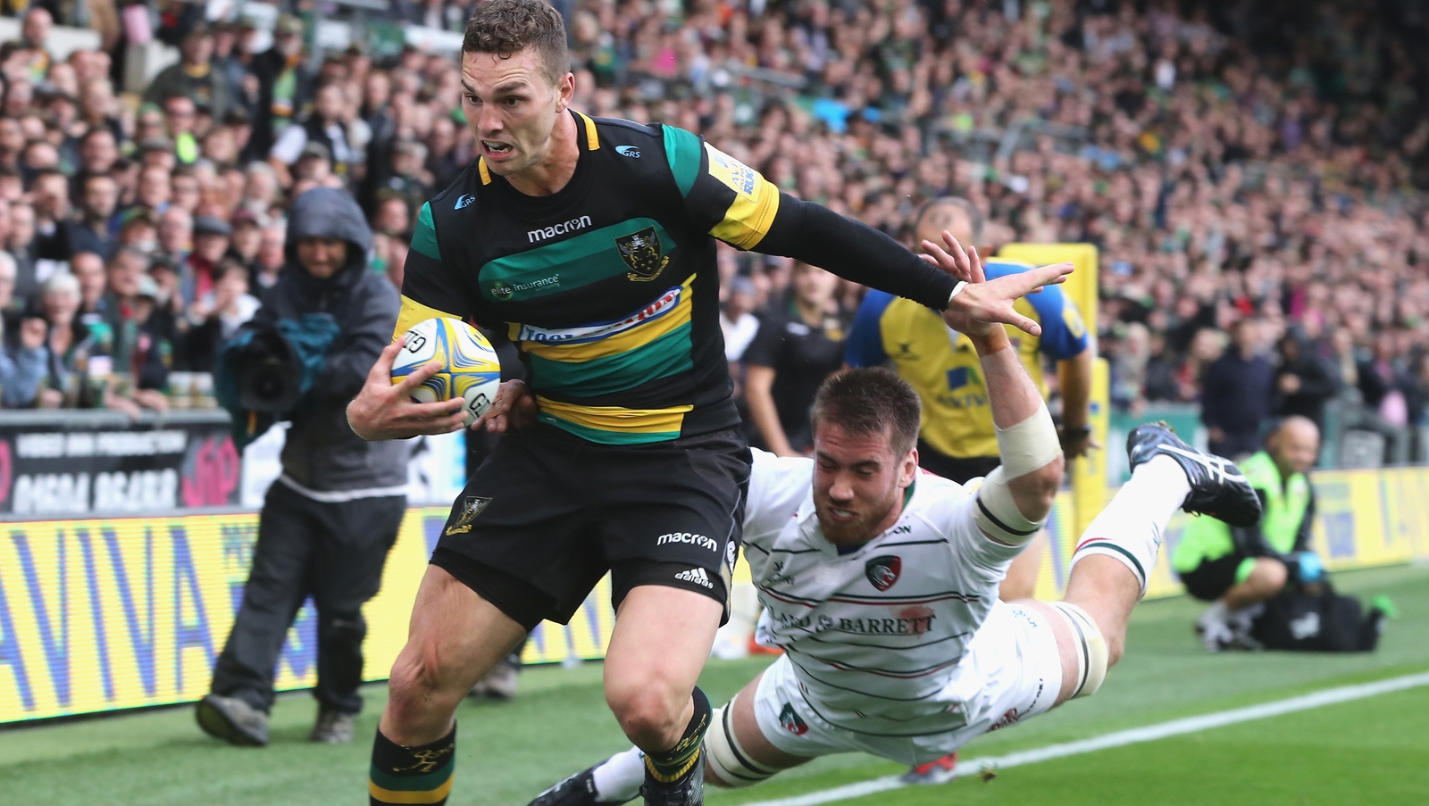 Image - Dominic Ryan is injured attempting to tackle George North last year