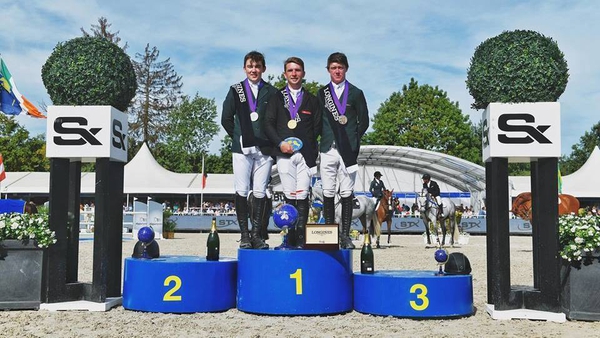 Irish show jumpers take all three spots on the podium at the World Championships for Young Horses in Lanaken