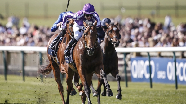 Saxon Warrior winning the 2000 Guineas at Newmarket in May