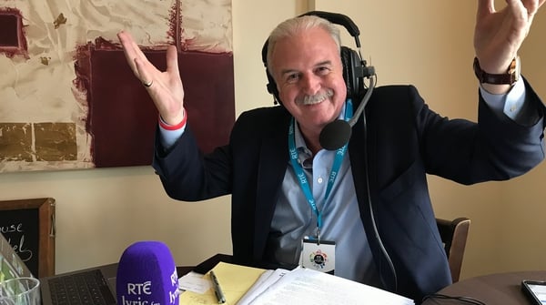 Marty Whelan broadcasted from...near the Ploughing!