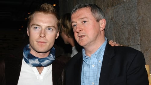 Ronan Keating and former Boyzone manager Louis Walsh pictured in 2002