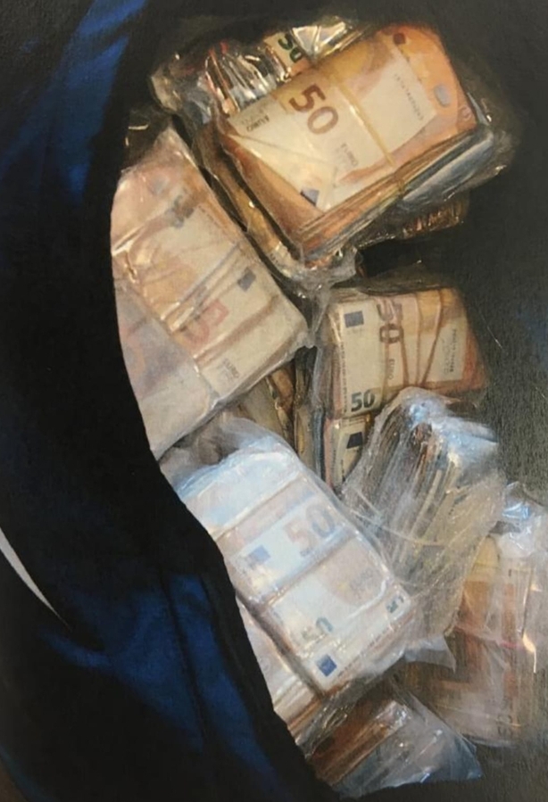Seized cash