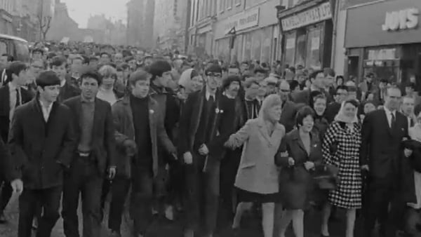 On the march: a protest in Derry in December 1968