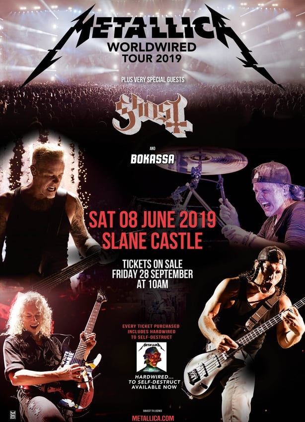 Chance to win tickets to Metallica at Slane Castle!