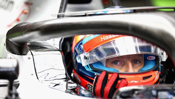 Romain Grosjean in the Haas