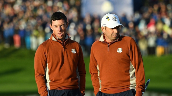 Rory McIlroy and Sergio Garcia in Ryder Cup mode for Europe back in 2018