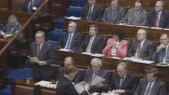 Albert Reynolds Delivers First Televised Dáil Report