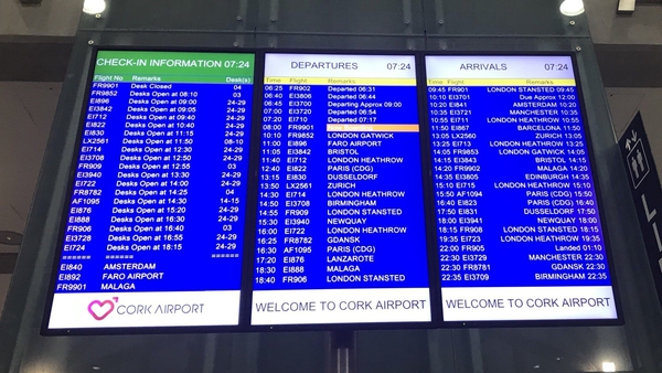 Flights resumed 'as scheduled' today at Cork and Shannon airports