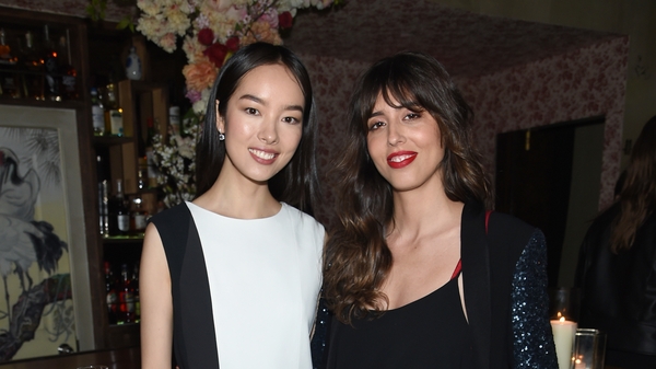 Makeup artist Violette with model Fei Fei Sun. Photo: Dimitrios Kambouris/Getty Images.
