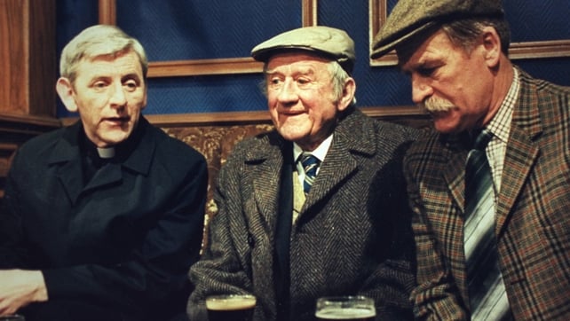 	Donall Farmer as 'Fr Devereux', Cyril Cusack as 'Uncle Peter' and Robert Carrickford as 'Stephen Brennan' in 'Glenroe'  