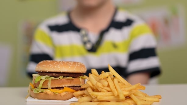Hamburger and french fries
