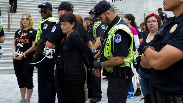 Protesters arrested