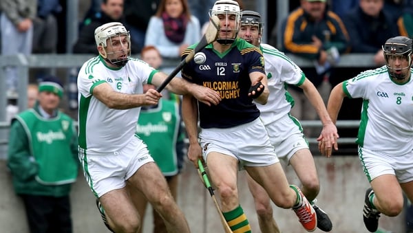 Kevin Brady and Conor Mahon in action during the Offaly hurling final