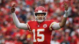 Kansas City Chiefs quarterback Patrick Mahomes had his first interception of the season, but still threw for 313 yards and rushed for a touchdown of his own.