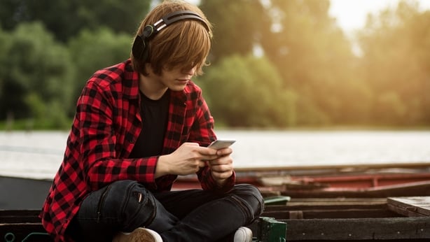 teen on phone