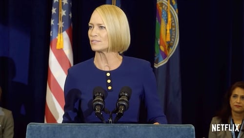Claire Underwood strikes fear as President in House of Cards
