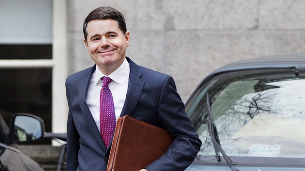 Finance Minister Paschal Donohoe said he is aware of the risks associated with the increase in corporation tax receipts