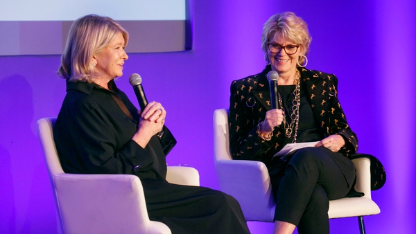 Martha Stewart and Anne Finucane at the Global Forum in Dublin