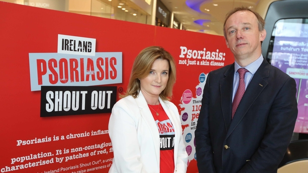 Psoriasis Advocate Helen Hanrahan and Professor Brian Kirby consultant Dermatologist at St. Vincent's University Hospital