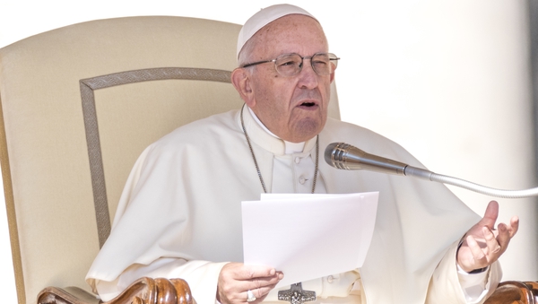 Pope Francis made his off-the-cuff comments in an address to tens of thousands in St Peter's Square
