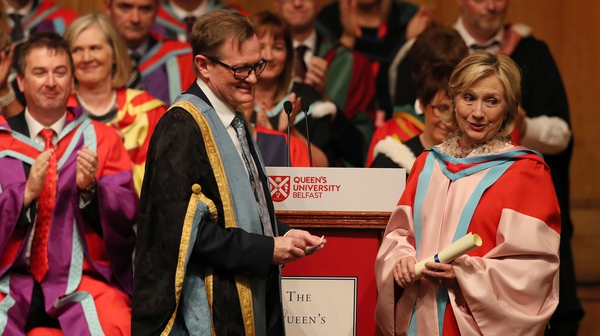 Hillary Clinton received an honorary doctorate from Queen's in October 2018
