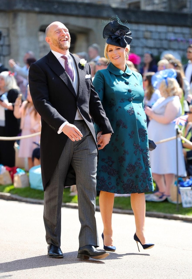 MIke Tindall and Zara Tindall arrive at St George's Chapel at Windsor Castle for the wedding of Meghan Markle and Prince Harry (Gareth FullerPA)