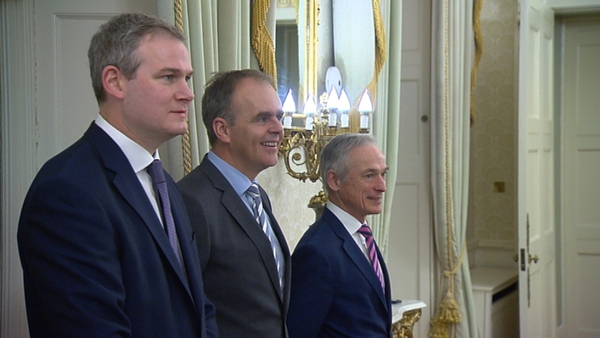 The three ministers received their seals at Áras an Uachtaráin