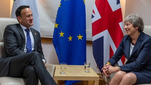 Leo Varadkar met Theresa May ahead of this evening's dinner of EU27 leaders